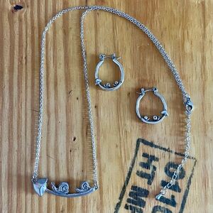 Necklace and earring set 🐌 🍄